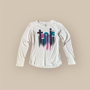 White Nike tennis Long Sleeve Graphic Tee